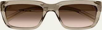 Saint Laurent Mens SL 615 Plastic Rectangle Sunglasses