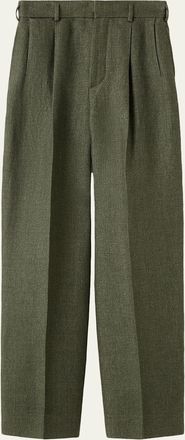 Loro Piana Hector Linen Twill Straight-Leg Trousers