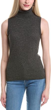 Forté Cashmere Turtleneck Cashmere Sweater Vest