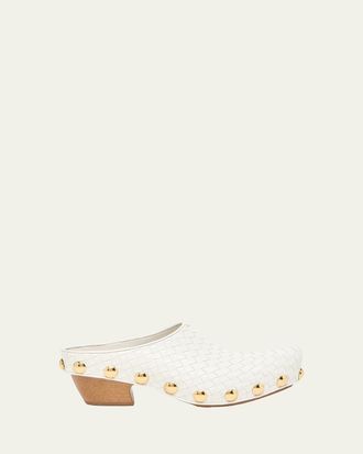 Bottega Veneta Gondola Intrecciato Leather Clog Mules