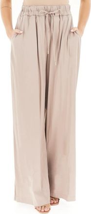Fracomina Palazzo Pantalon - Dames - Wijde Broeken - Beige - XL - Broeken