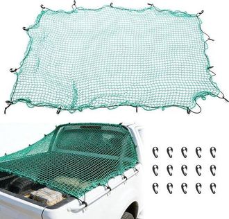 OEM Red Para Equipaje De Remolque - Red De Carga Para Cami&oacute;n - Transporte Seguro De Carga - Tejido De Nailon Reforzado - 2,5 X 3,5 M - Verde