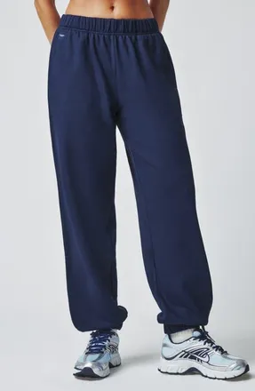 Florence By Mills Cotton Blend Boyfriend Joggers in Navy at Nordstrom, Size Xx-Large