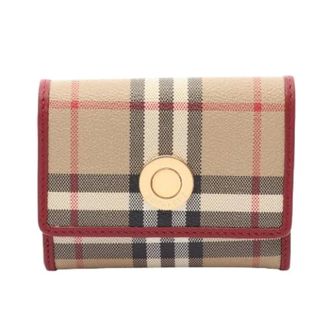 Burberry Pre-owned Wallets, female, Beige, Size: ONE SIZE Pre-owned Nova Check Tri Fold Wallet
