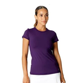 Sofibella UV Colors Short Sleeve Womens Tennis Shirt in Plum at Nordstrom, Size X-Large