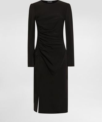 Dolce & Gabbana Structured Cady Dress - Woman Black Viscose 38