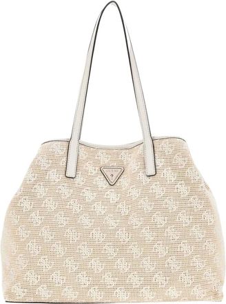Guess Tassen, Dames, Wit, ONE Size, Katoen, Logo Tote Bag