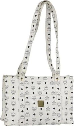 MCM Pre-owned Tote Bags, female, White, Size: ONE SIZE Pre-owned Shoulder Bag