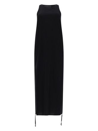 Yohji Yamamoto Neutrals Racer Cinch Sleeveless Midi Dress
