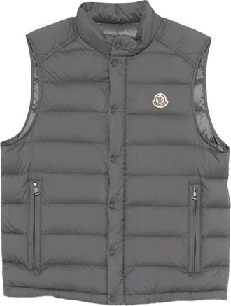Moncler Gilet trapuntato con zip - Grigio