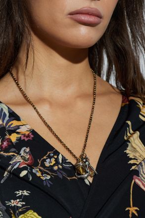 Etro Necklace With Pendants, Womens, Gold