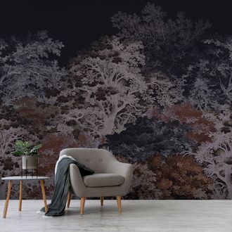 Superfresco Easy Forest Canopy Navy Print To Order 3m x 2.8m Mural