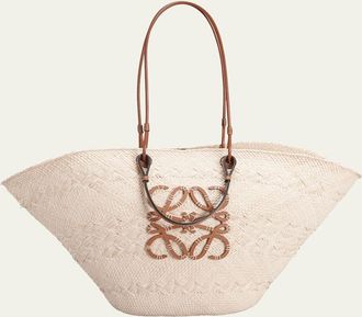 Loewe Anagram Large Basket Straw Tote Bag