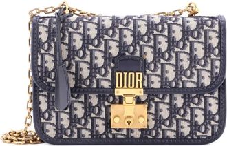 Dior Dioraddict Flap Bag Oblique Canvas Medium shoulder bag - Blauw