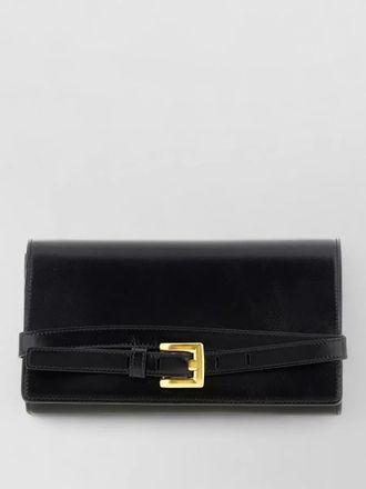 Balmain shuffle leather clutch bag