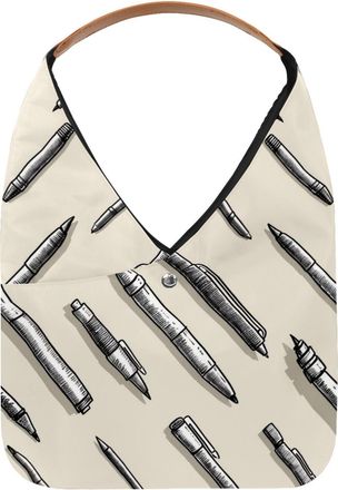 Generic Pen Printing Reusable Lightweight Grocery Bags - Foldable Into Compact Pouch, Washable & Sturdy, Multipurpose for Shopping and Travel