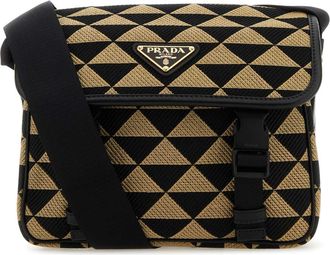 Prada Embroidered Fabric Prada Symbole Crossbody Bag