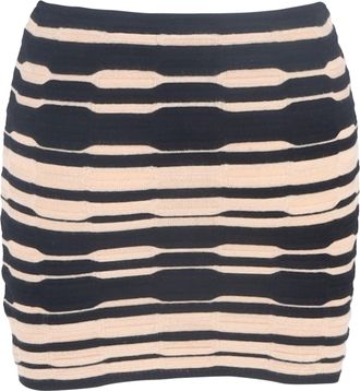 Missoni M Missoni Knitted Mini Fitted Skirt in Multicolor Viscose