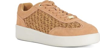 Dune London Womens Ladies Enolas - Lace-Up Cupsole Trainers - Natural - Size UK 5
