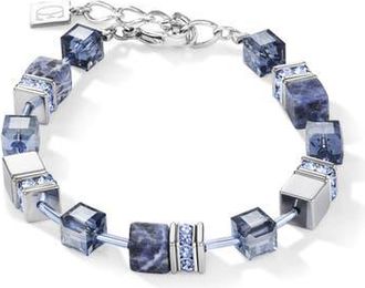 Coeur de Lion Geocube Bracelet in Sodalite & Haematite Blue at Nordstrom, Size 8.5