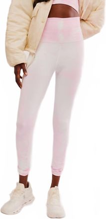 Free People Good Karma Tie Dye Legging In Powder Pink Combo