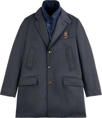 Fay Driving DB Jas Gevoerd - Heren - Mantel - Blauw - M - Jassen