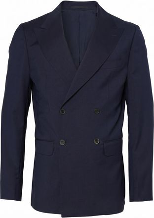 low brand Mens Blazer Blue Wool Jacket