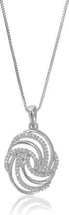 Vir Jewels 1/10 cttw Lab Grown Diamond Pendant Necklace in Sterling Silver with Chain For Women