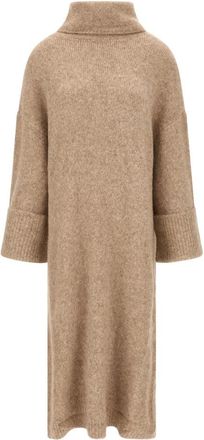 Entire studios Manhattan Knit Midi Jurk - Dames - Kleedjes - Beige - Xs/S - Nylon - Kleedjes