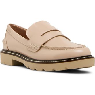 Blondo Waterproof Penny Loafer in Almond Leather at Nordstrom, Size 5.5