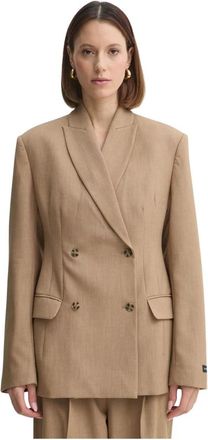Birgitte Herskind Laila Blazer - Dames - Blazers - Bruin - L - Leer - Jassen