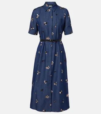 Altuzarra Kieran embellished denim shirt dress