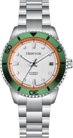Heritor Bexley Automatic Divers Watch in Green Silver at Nordstrom