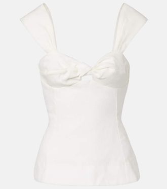 Faithfull The Brand Pallida linen top