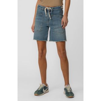 Kut from the Kloth Holly Drawstring High Waist Mid Thigh Denim Shorts in Proud at Nordstrom, Size 16