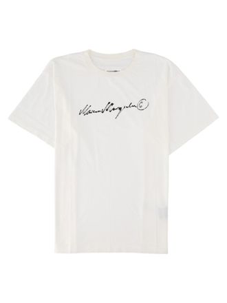 Maison Margiela White Relaxed Fit Script Cotton T-Shirt