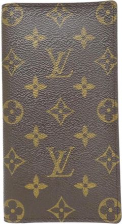 Louis Vuitton Brown Coated Canvas Long Bill Wallet (Bi-Fold) (Pre-Owned)