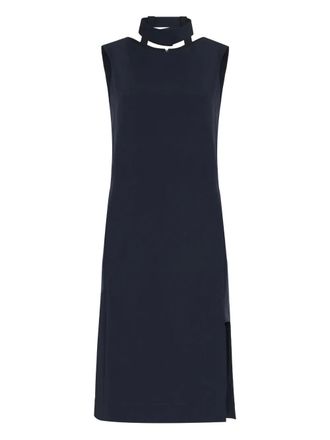 Gloria Coelho halterneck side-split dress - Black