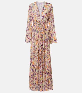 Alexandra Miro Chloe printed georgette kaftan
