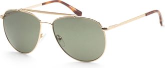 Lacoste Mens 57mm Gold Sunglasses