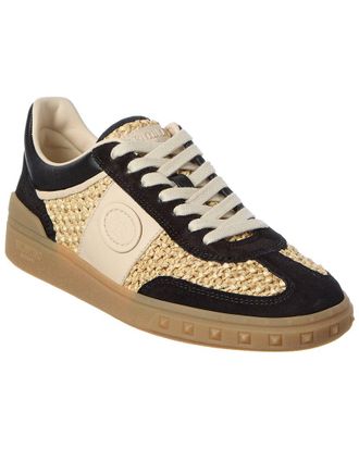 Valentino Upvillage Straw & Suede Sneaker