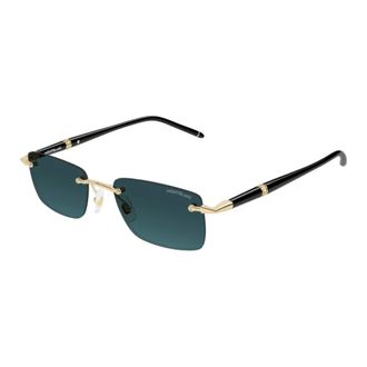 Montblanc Sunglasses, unisex, Yellow, Size: 54 MM Rectangle Sunglasses
