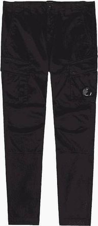 C.P. Company Mens Stretch Sateen Lens Black Cargo Pant