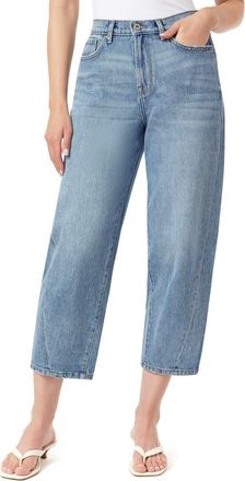 Kensie Forward Side Seam Barrel Leg Jeans in Marina at Nordstrom Rack, Size 12