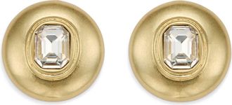 Kurt Geiger Crystal Button Stud Earrings in Gold/Crystal at Nordstrom