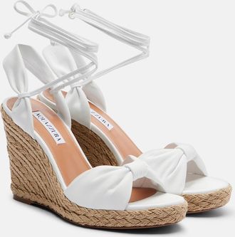 Aquazzura Alpargatas con cu&ntilde;a Carina de piel