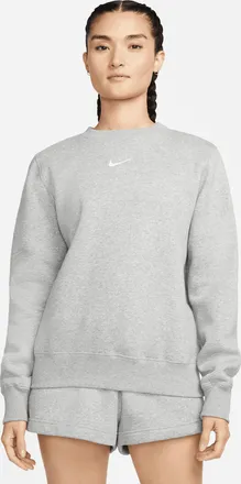 Nike Womens Nike Sportswear Phoenix Fleece Crew-Neck Sweatshirt in Grey | DQ5751-063