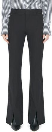 Frame Denim Le High Waist Slit Front Flare Trousers in Noir at Nordstrom Rack, Size 2