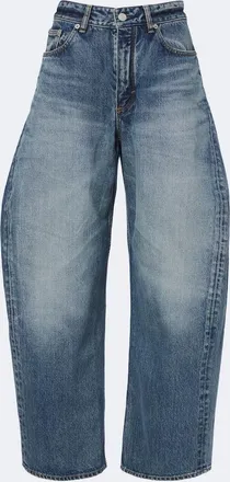 Alaia Ala&iuml;a Faded barrel-leg jeans