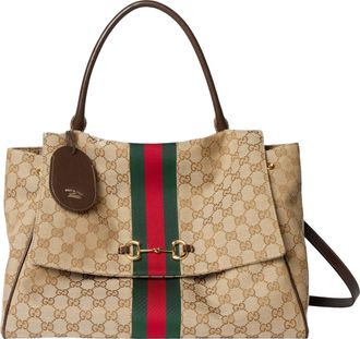 Gucci (WMNS) Gucci Paparazzo Large Top Handle Bag Sand Dark Brown 875019-FAFV9-9653